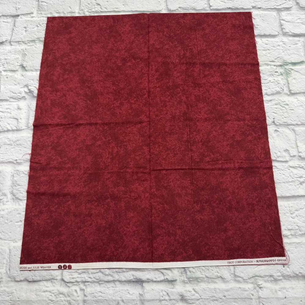 Troy Corporation Riverwoods Collection Burgundy Marbled Fabric 18 Inch Cut